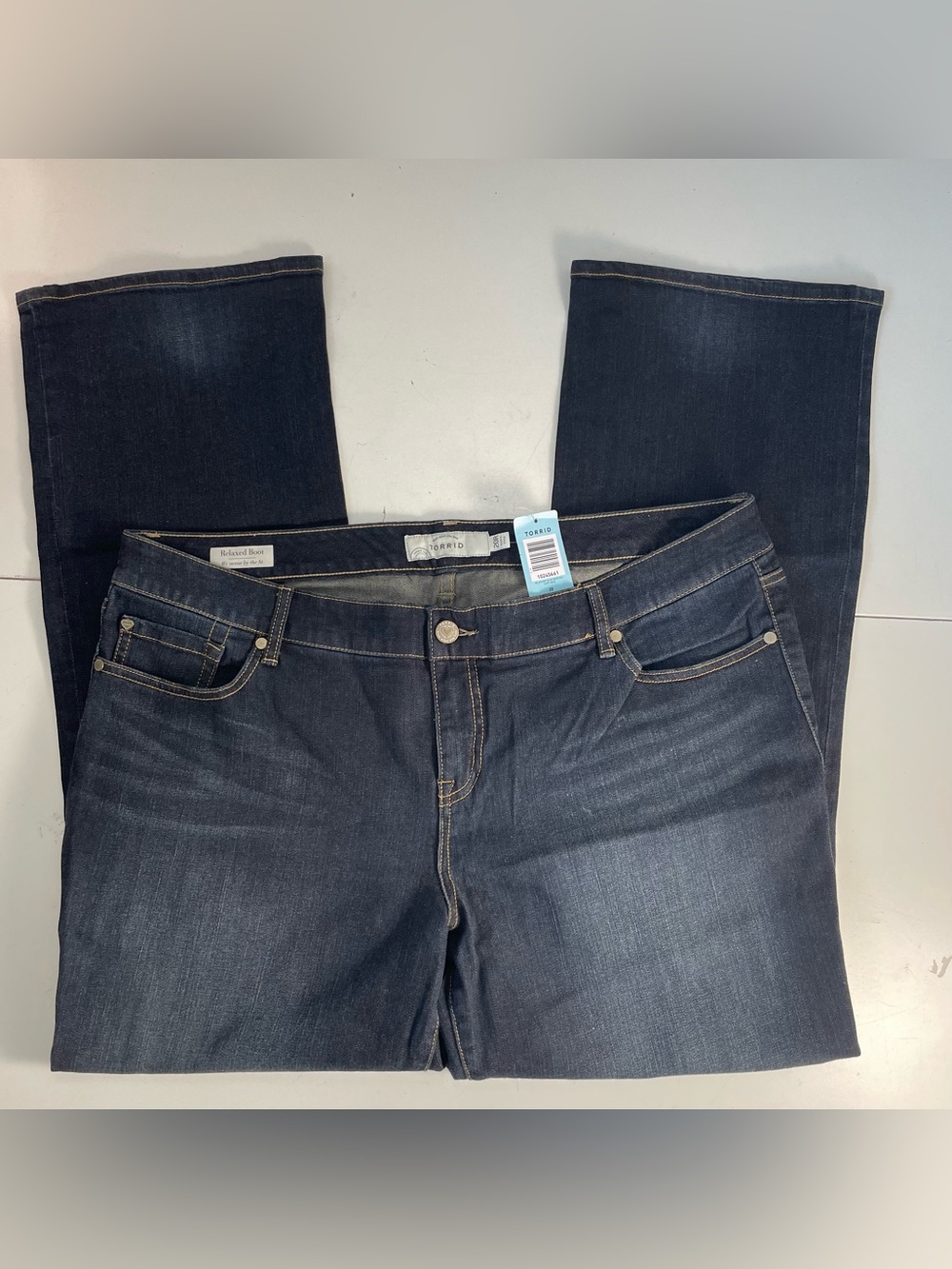 NEW Torrid Women’s Jeans Plus Size 20R Bootcut Flared Coastal Cowgirl Blue Denim